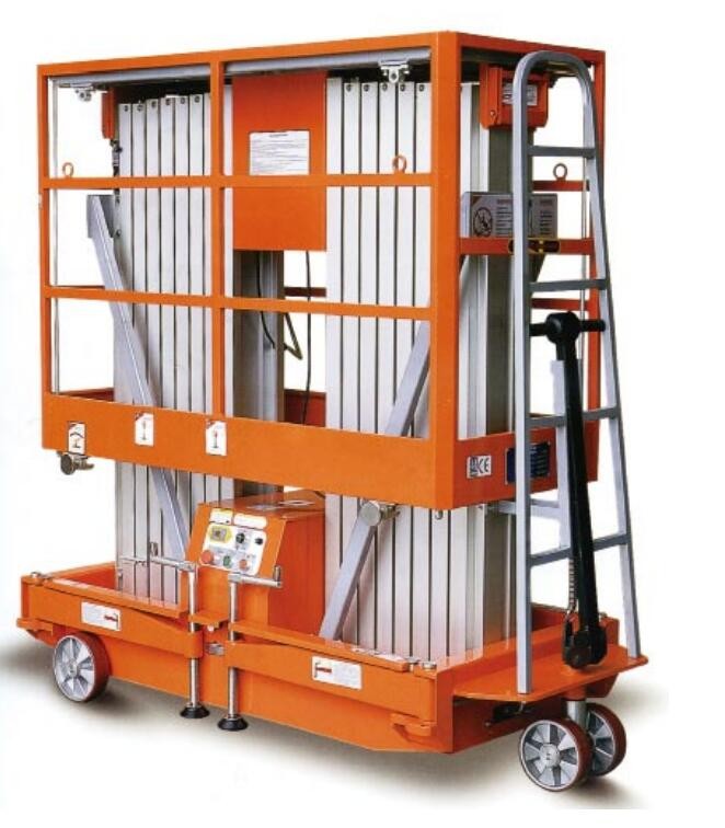 Aluminum Double mast Hydraulic Telescopic Ladder Man Lift